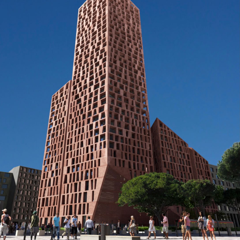 Tirana New Boulevard Tower, shiten dy apartamente 1+1
